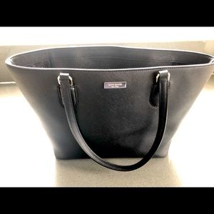 ♠️ Kate Spade New York black Leather Tote bag.